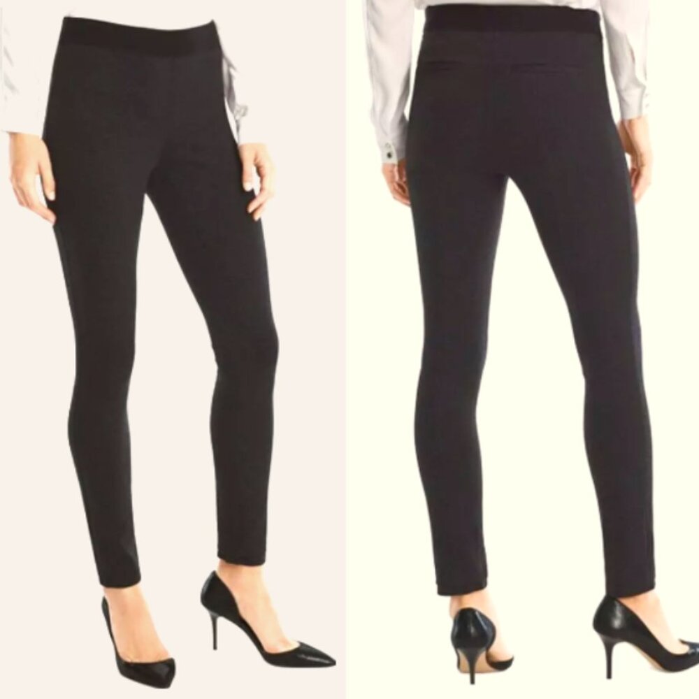 White House Black Market Body Comfort Side-Zip The Skinny Ankle Gray Pants Sz 4